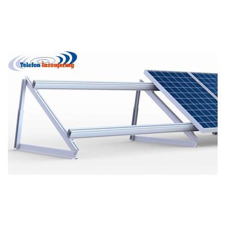 Nosač solarnih panela za ravan krov za montažu dva panela