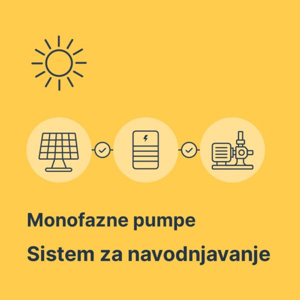 Solarni sistem za napajanje monofaznih pumpi Solarni sistem za napajanje monofaznih pumpi
