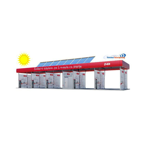 Solarni sistem za pet mesta za pranje automobila