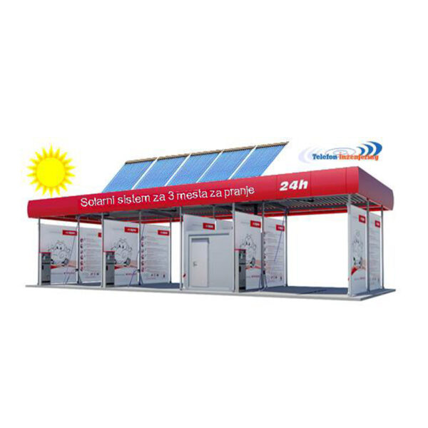 Solarni sistem za tri mesta za pranje automobila